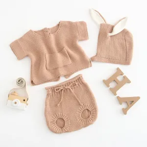 3 Piece Comfy Knit Set - Beige