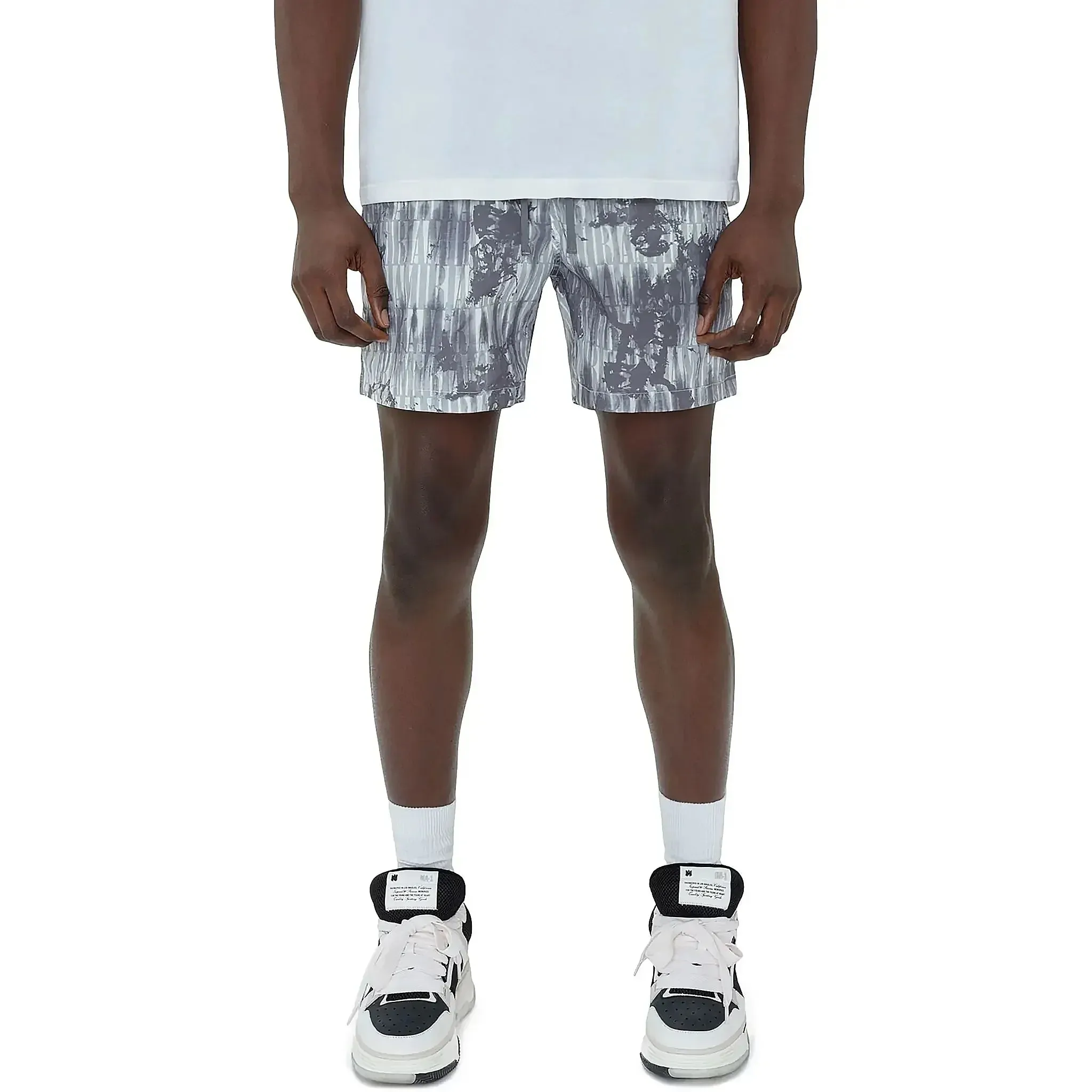 Amiri Tie Dye Grey Swim Shorts