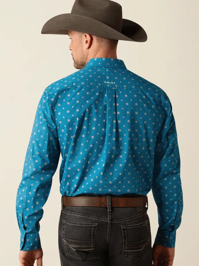 Ariat 10053869 Mens Paxton Classic Fit Shirt Teal
