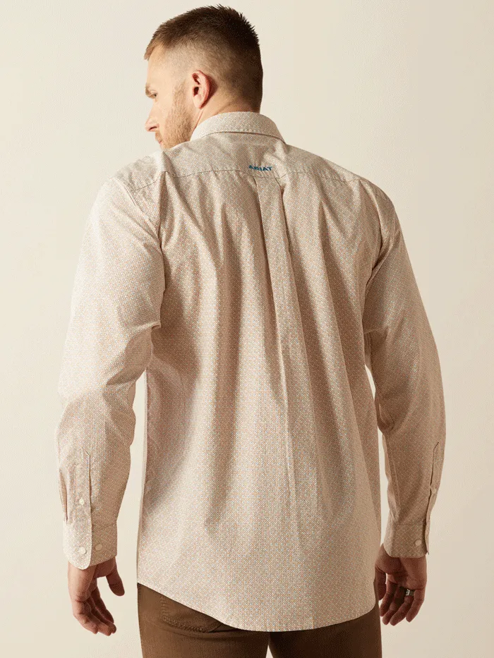 Ariat 10054699 Mens Johnny Classic Fit Shirt Tan