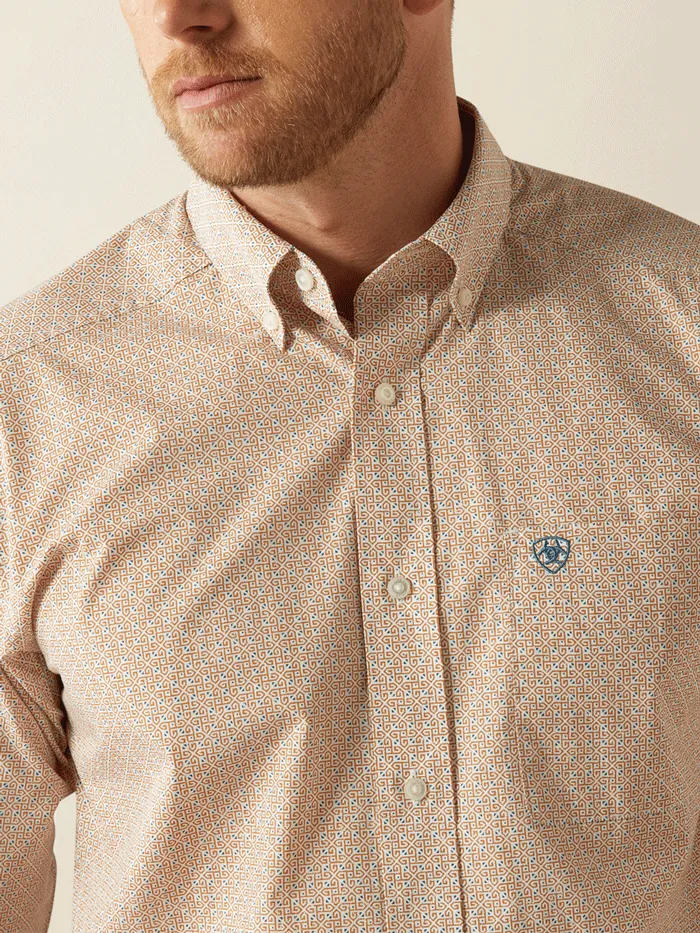 Ariat 10054699 Mens Johnny Classic Fit Shirt Tan