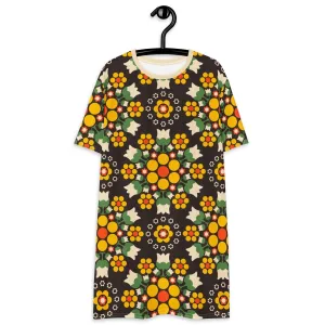 BERRY DANCE yellow brown - T-shirt dress
