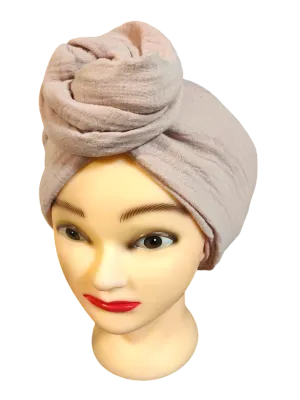 BETTY BOO WIRED TURBAN WRAP | Muslin Cotton | Dusty Pink