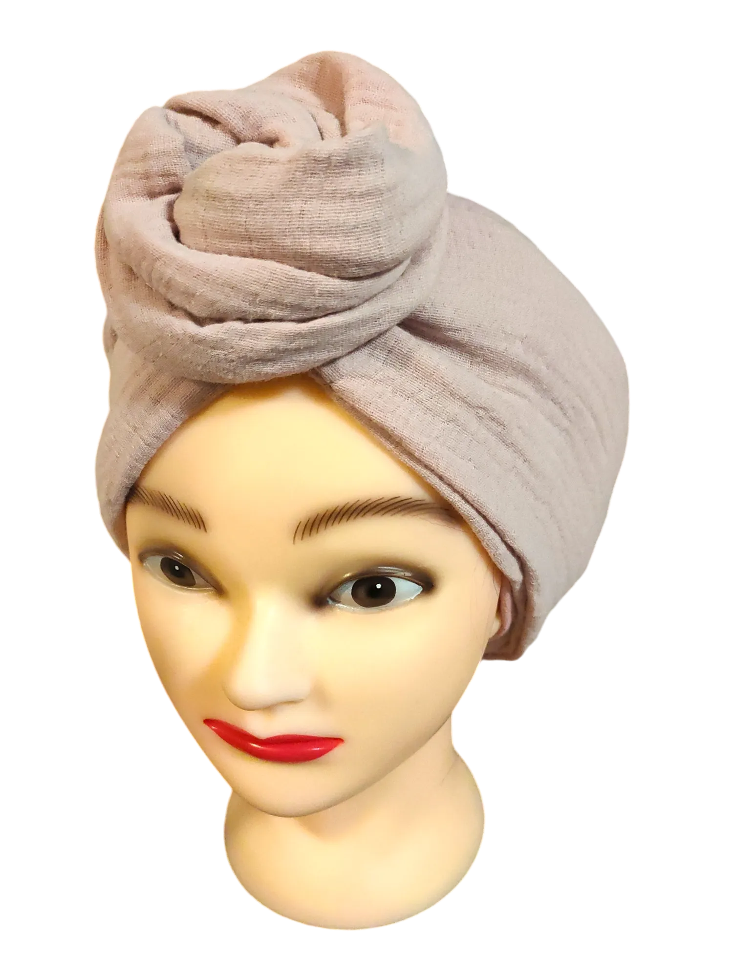 BETTY BOO WIRED TURBAN WRAP | Muslin Cotton | Dusty Pink
