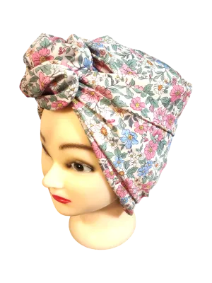 BETTY BOO WIRED TURBAN WRAP | Poplin Florals | Pink