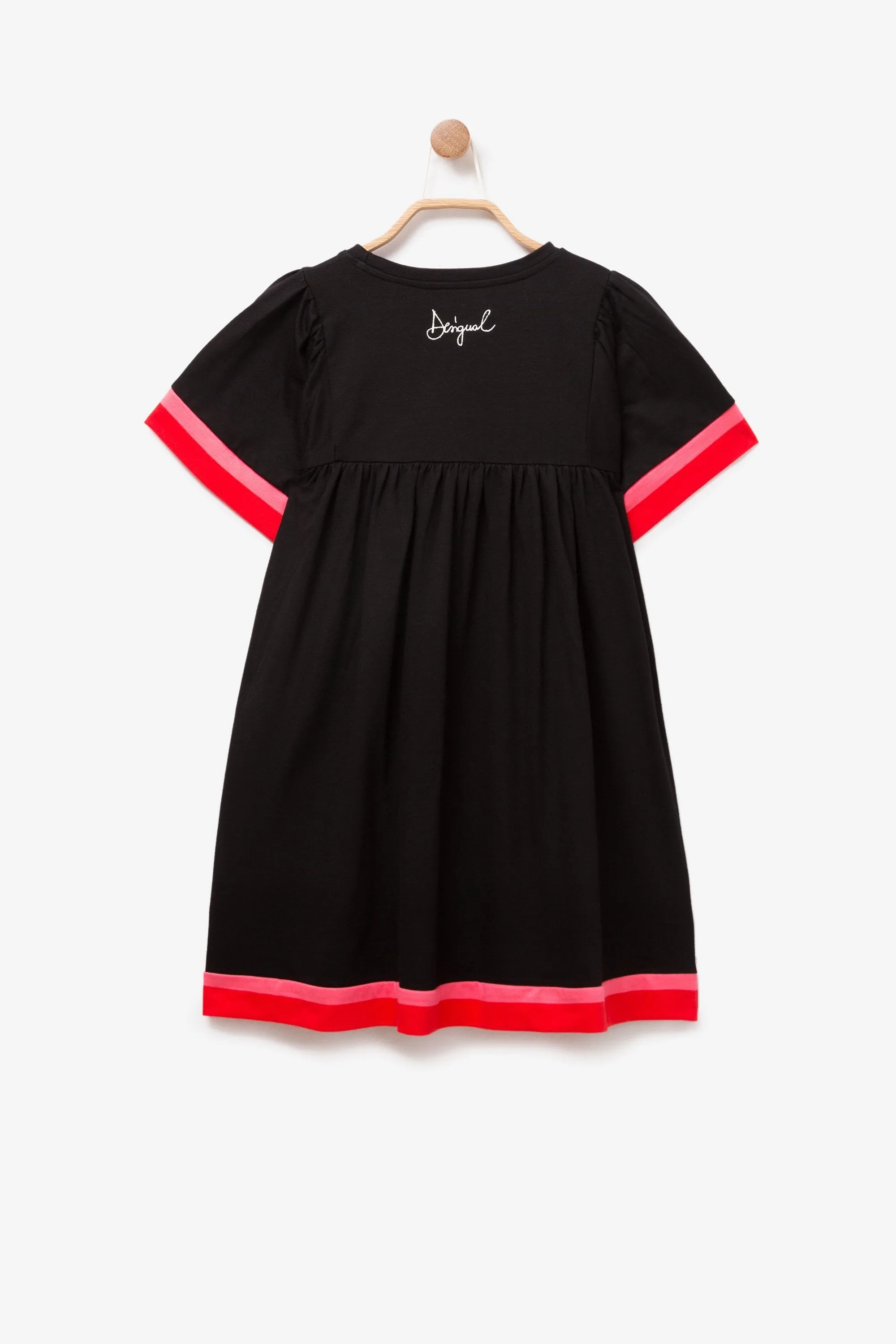 Black Dress With Floral Embroidery