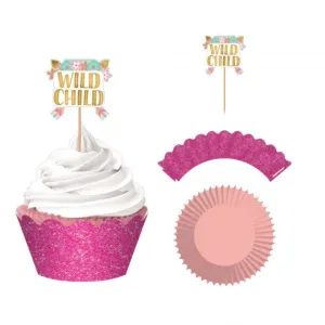 Boho Birthday Girl Cupcake Kit