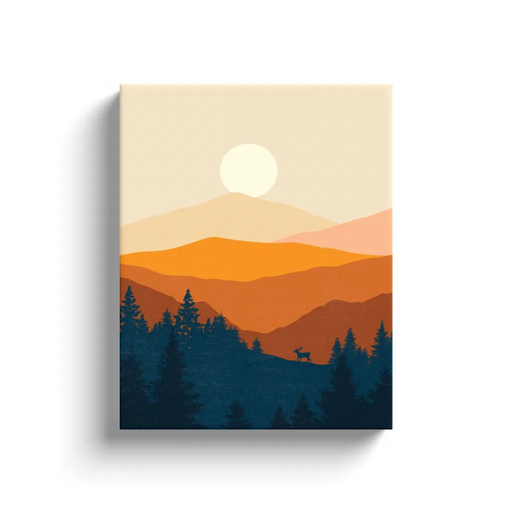 BOHO Mountains Ver 8 - Canvas Wraps
