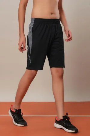 Boys Colorblock Regular Fit Shorts with 4 Way Crispy
