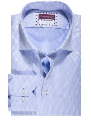 Carlos Diamond Pattern Shirt Classic Fit Blue