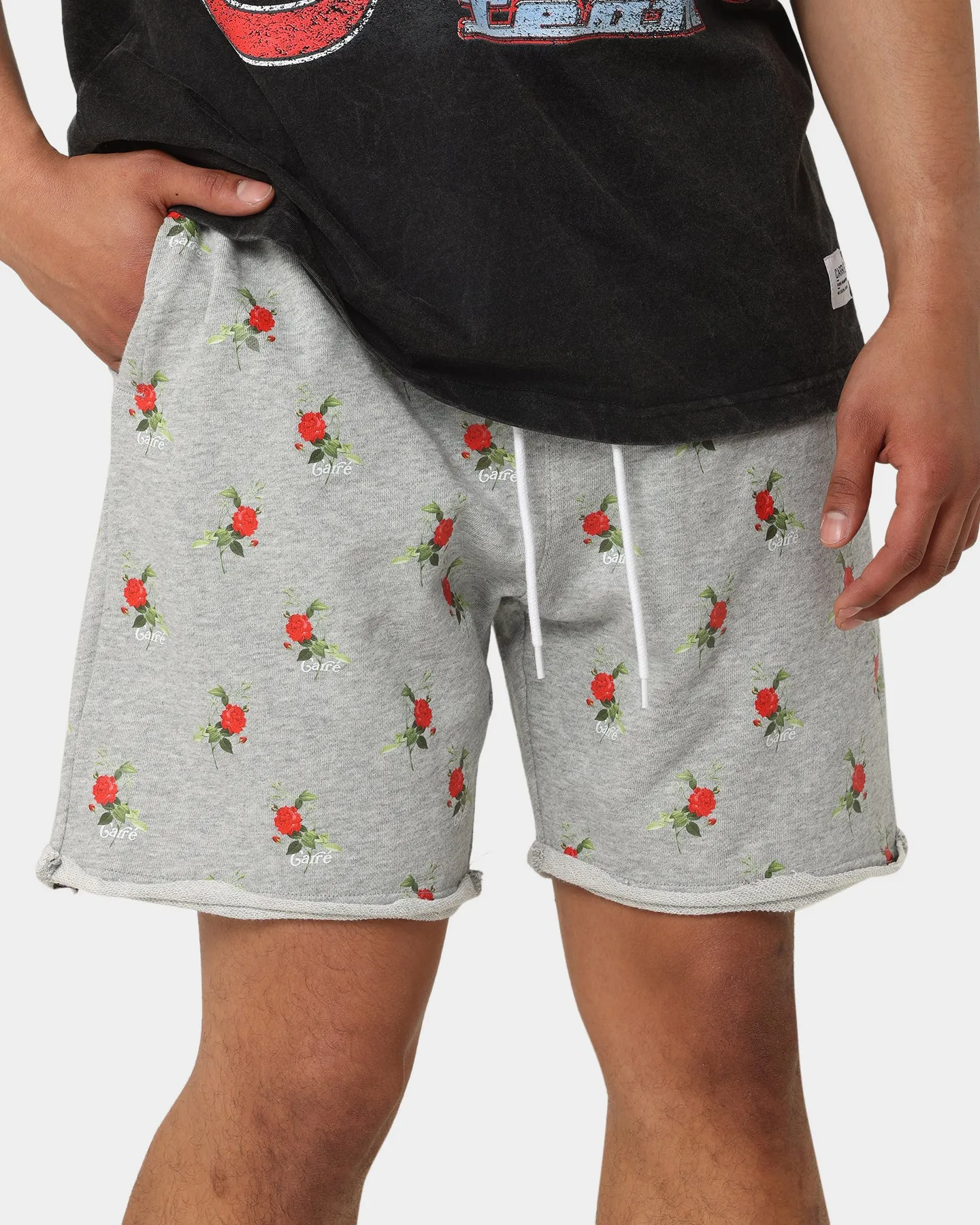 Carre Ament Repeat Rugueux Shorts Grey Marle