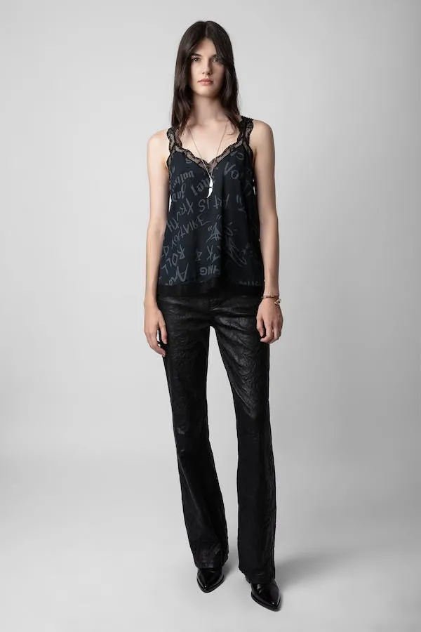 Chou Crepe Camisole Noir