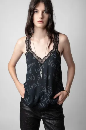 Chou Crepe Camisole Noir