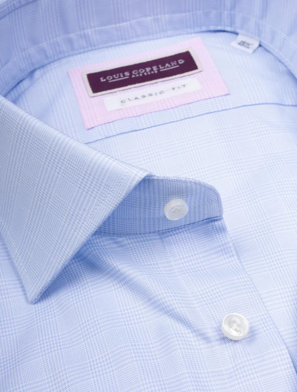 Classic Fit Plaid Check Shirt Blue