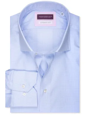 Classic Fit Plaid Check Shirt Blue