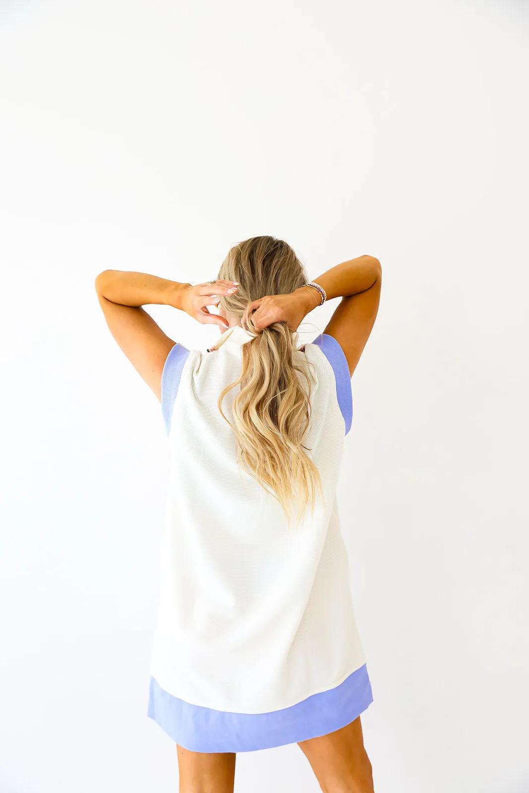 Colorful Colorblock Zipper Dress