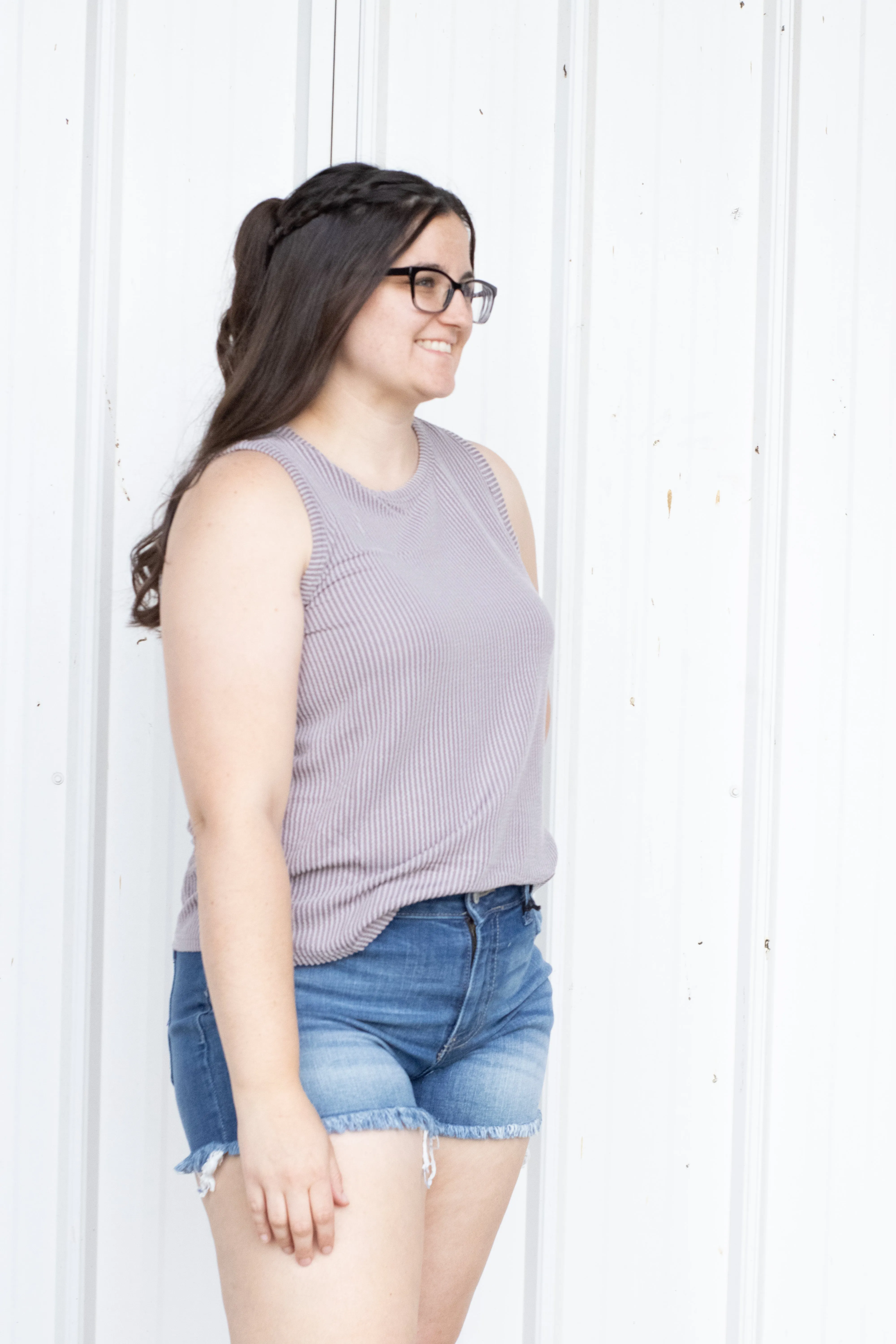 Corded Sleeveless Top and Pocketed Shorts Set