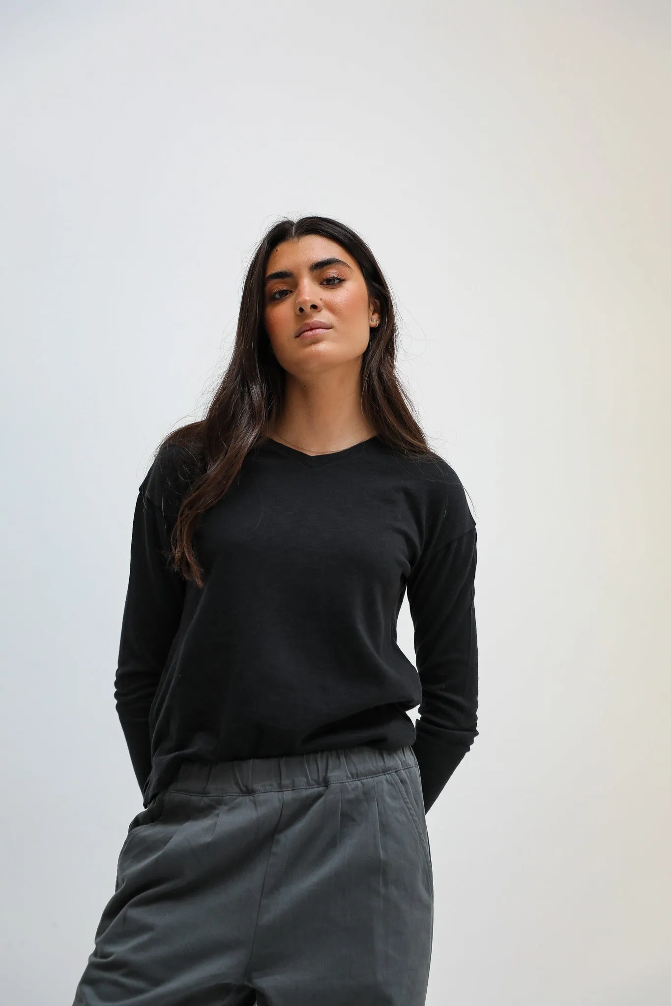 Cozy Long Trendy Black