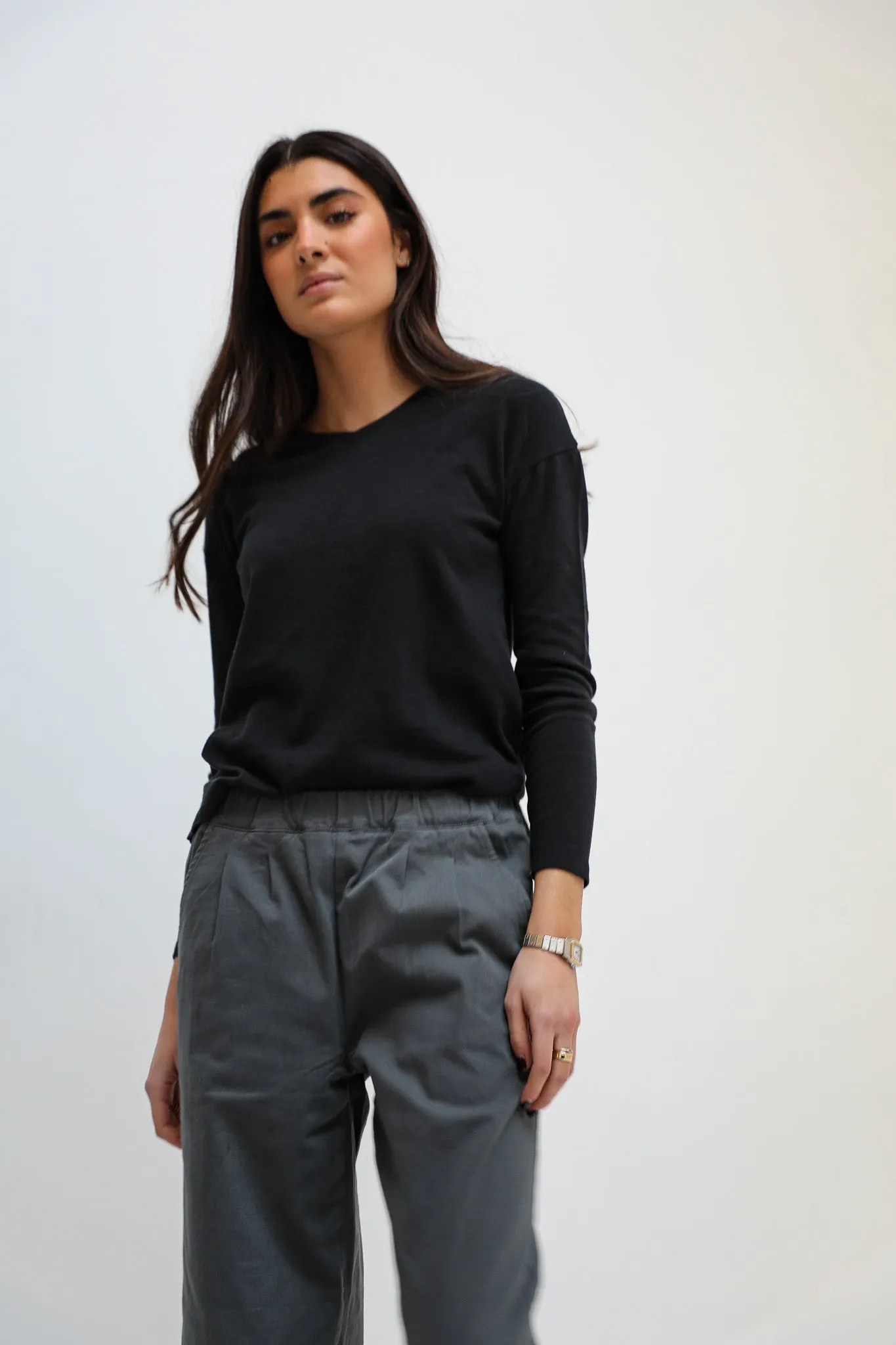 Cozy Long Trendy Black
