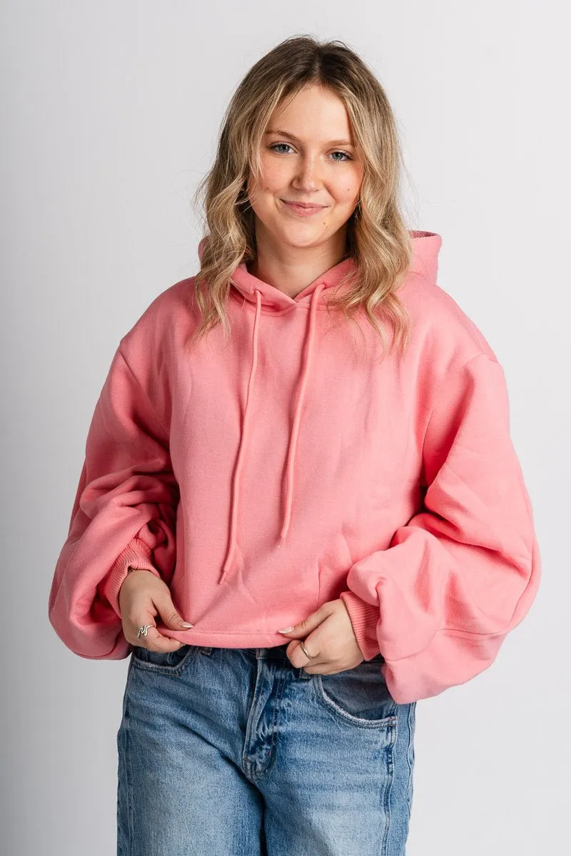 Cropped hoodie pink