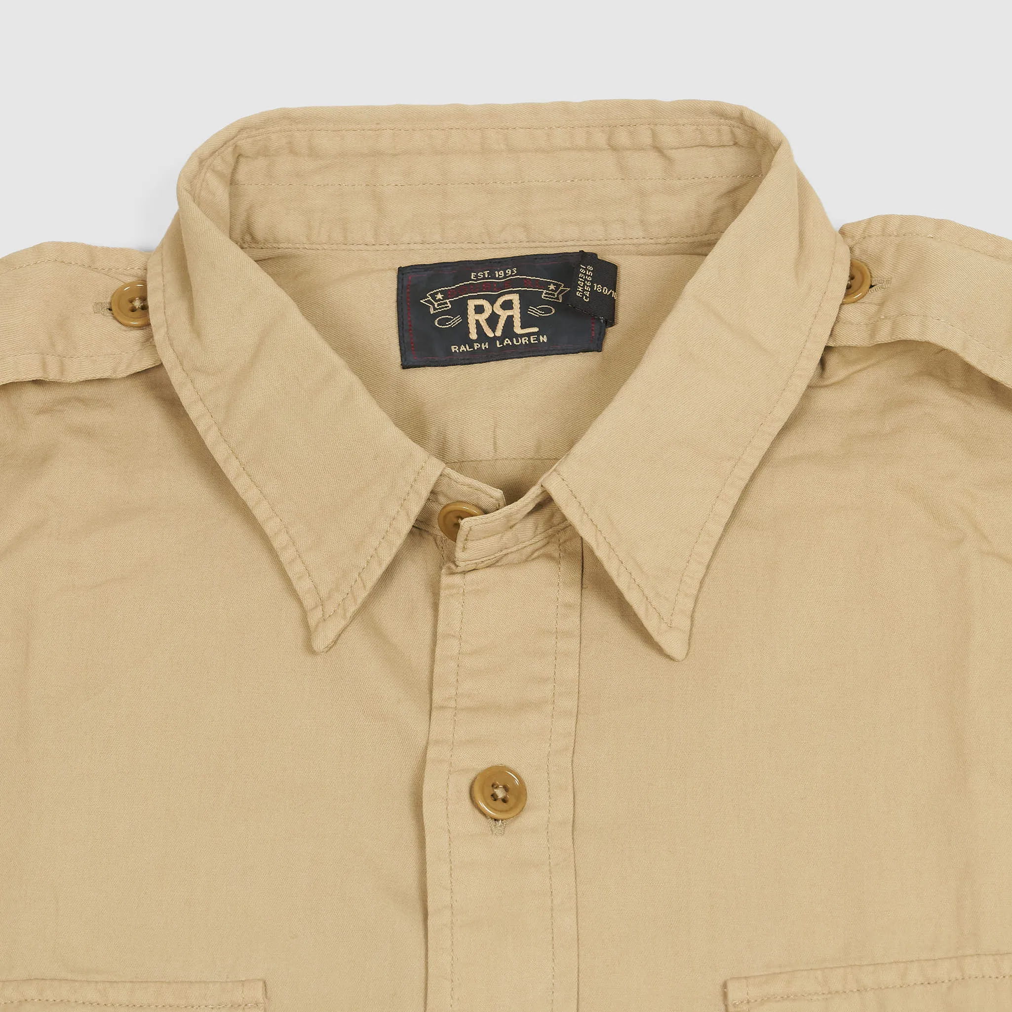 Double RL Military Long Sleeve Sport Shirts
