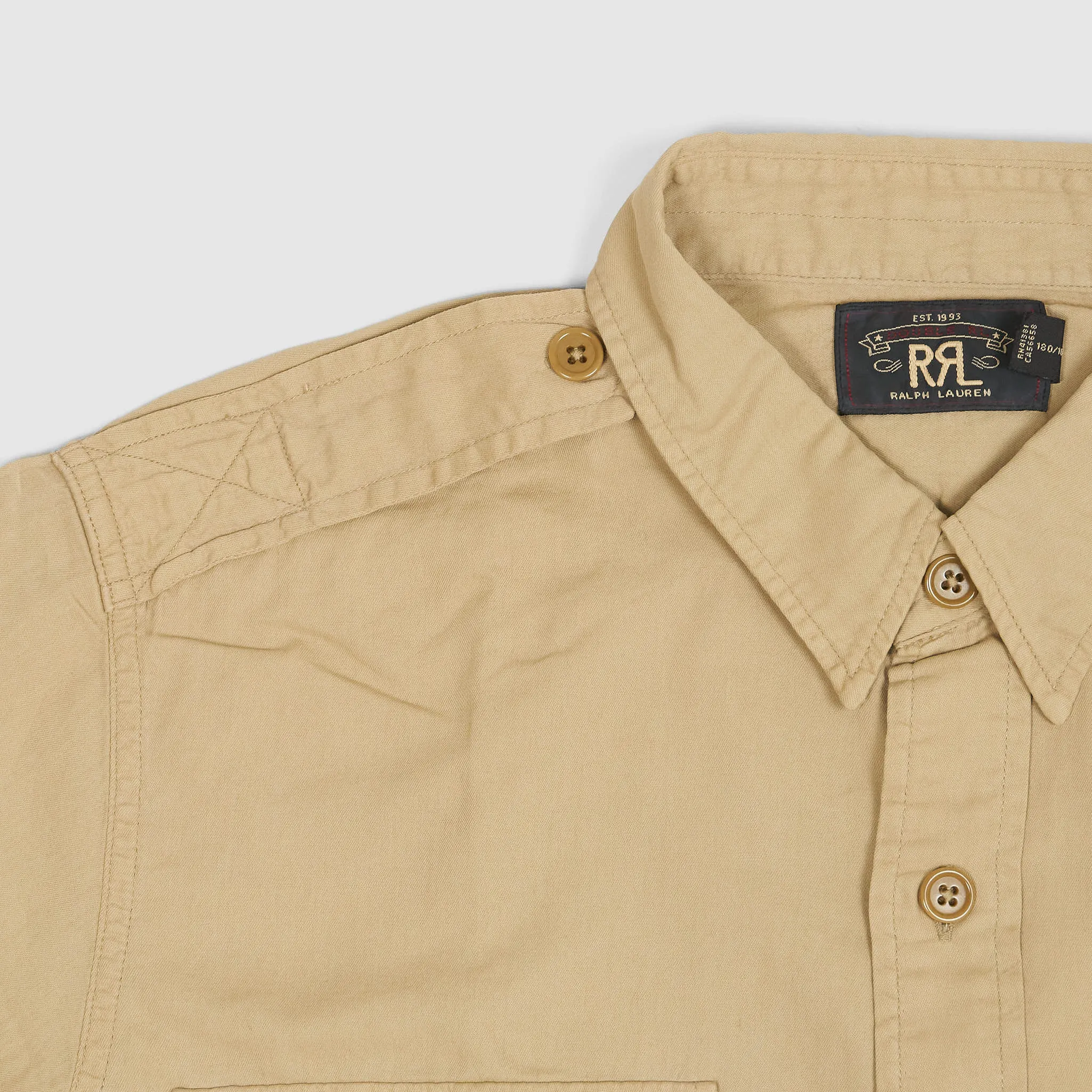 Double RL Military Long Sleeve Sport Shirts