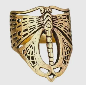Dragonfly Embrace Ring in Bronze