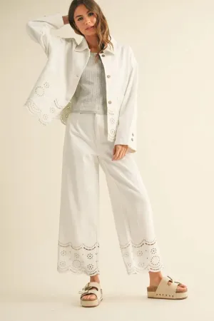 EMBROIDERY BOTTOM PANTS