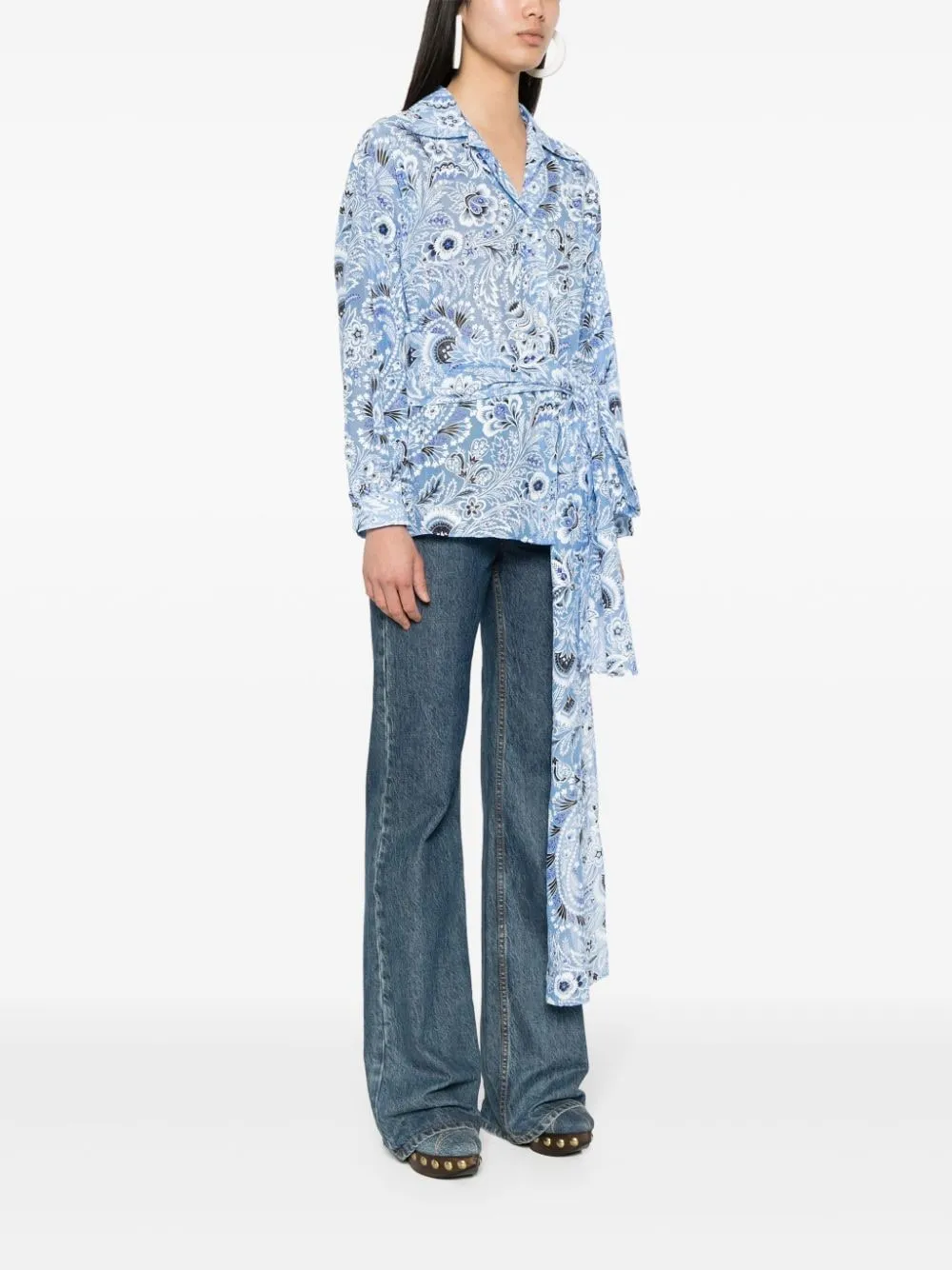 Etro Shirts Clear Blue
