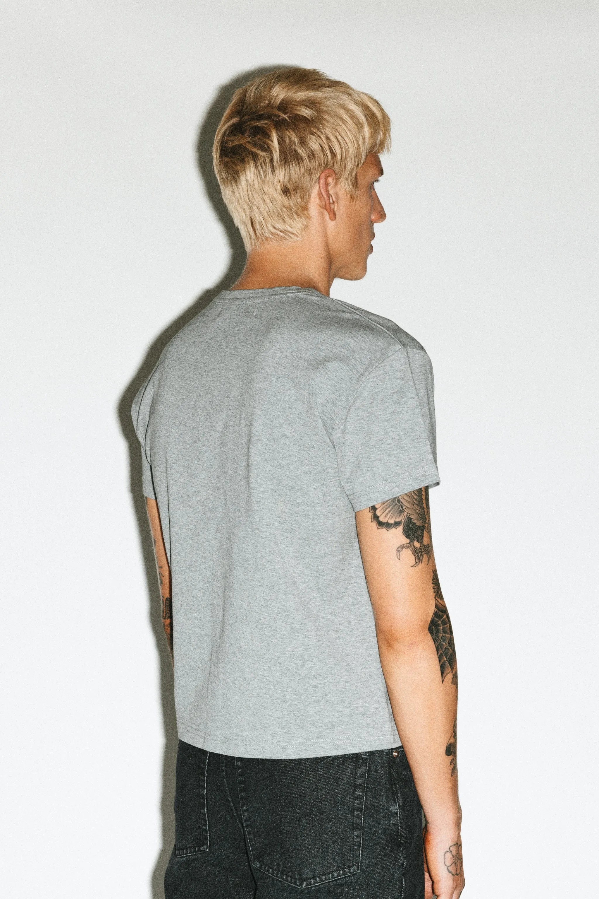 Frank Baby Tee | Grey Melange