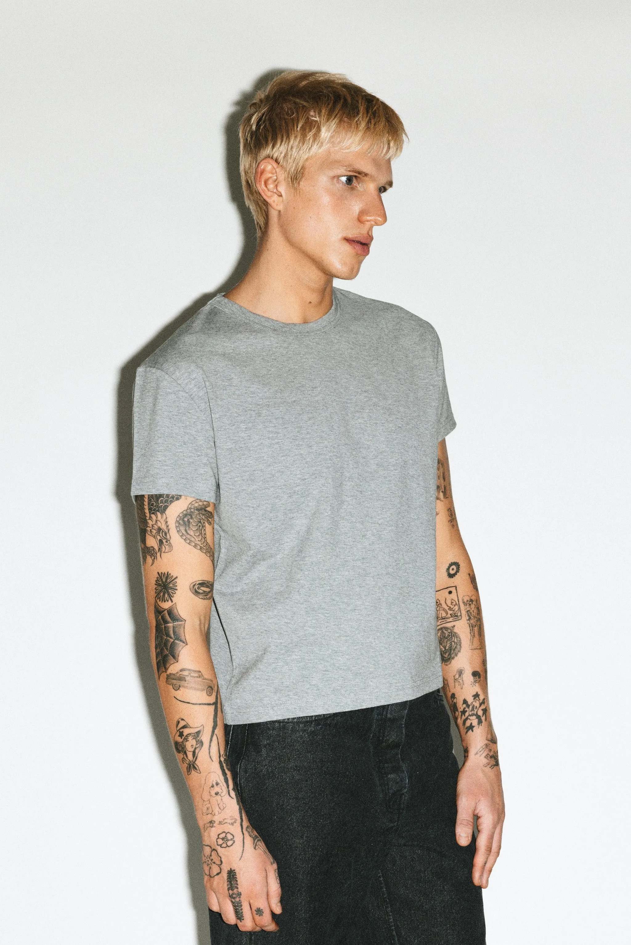 Frank Baby Tee | Grey Melange