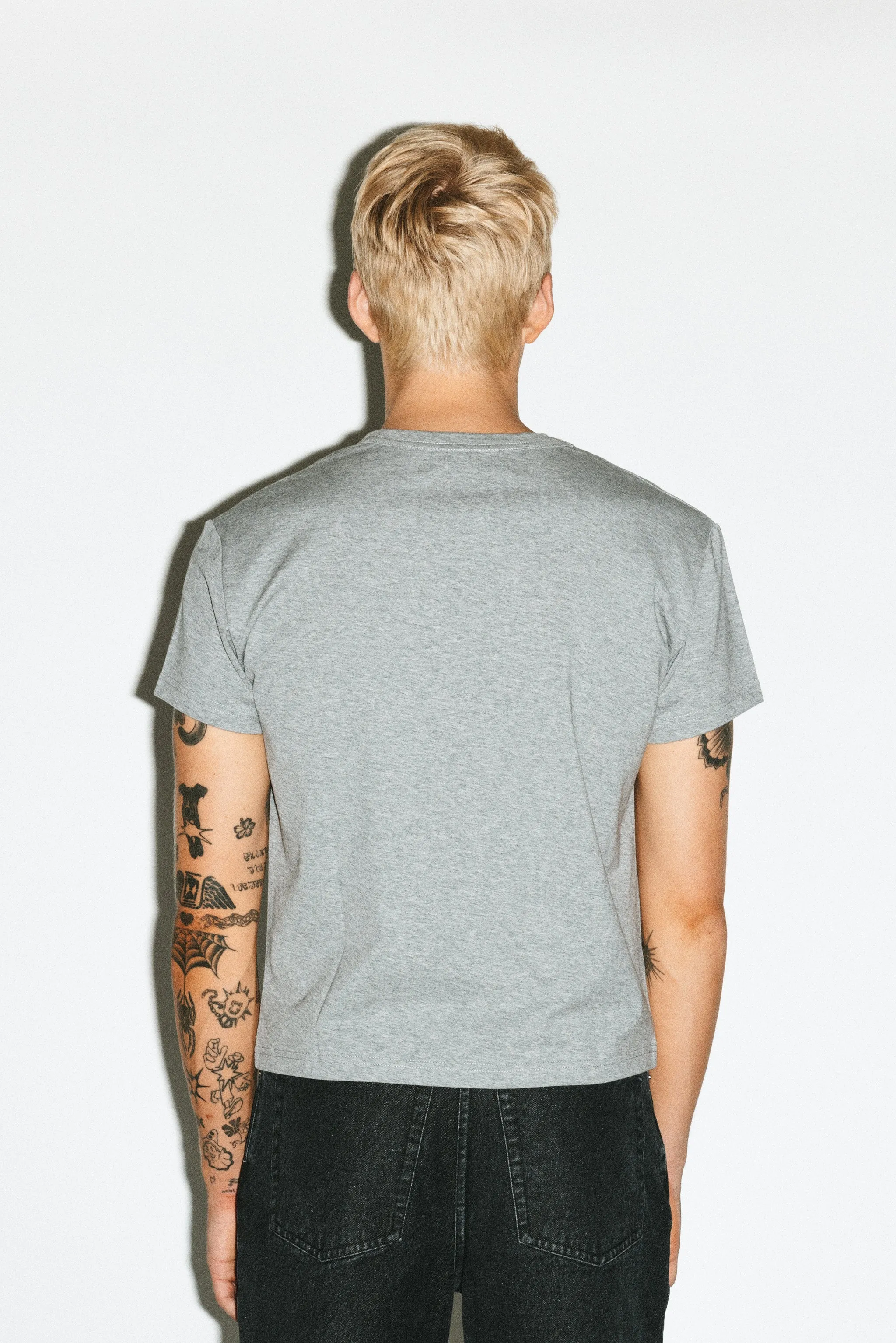 Frank Baby Tee | Grey Melange