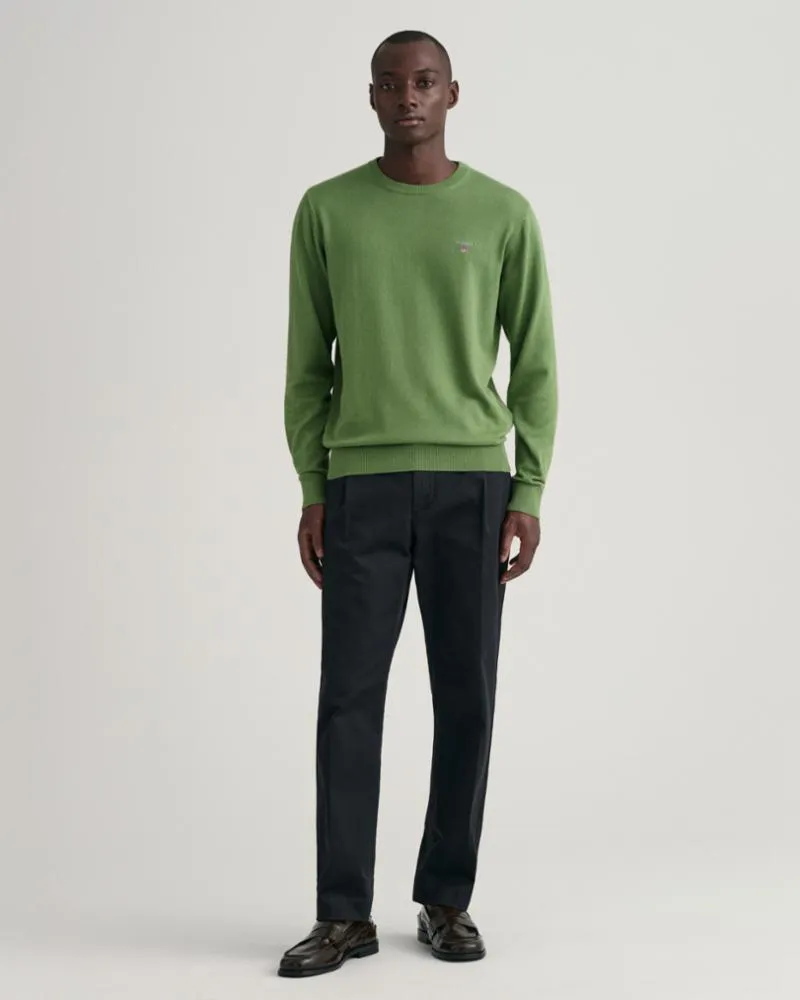 Gant Apparel Mens CLASSIC COTTON  C-NECK 308/LEAF GREEN