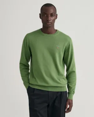 Gant Apparel Mens CLASSIC COTTON  C-NECK 308/LEAF GREEN