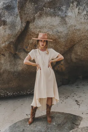 Gauze Cotton Dress Rhea Sand