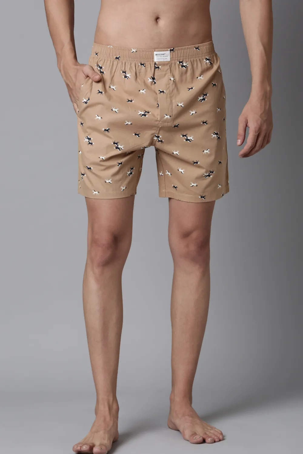 Lawrel-Green,Midnight-Black & Leather-Brown Printed 365 Boxers Triplet Combo