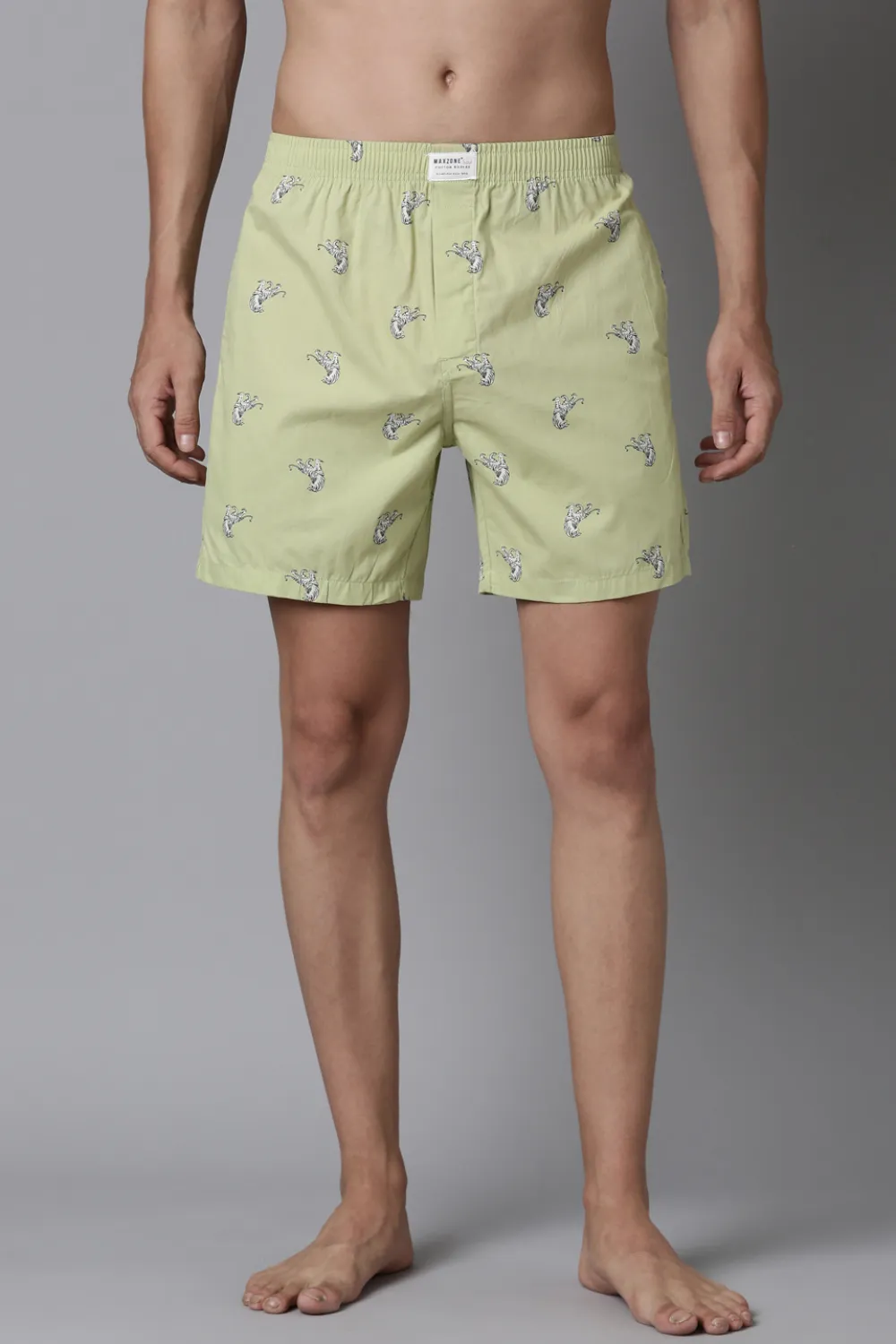Lawrel-Green,Midnight-Black & Leather-Brown Printed 365 Boxers Triplet Combo
