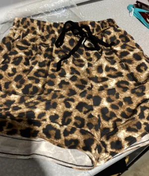 Leopard Drawstring Shorts
