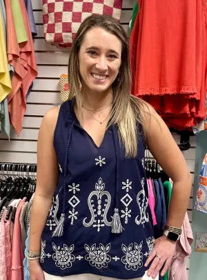 Luca Embroidered Tank