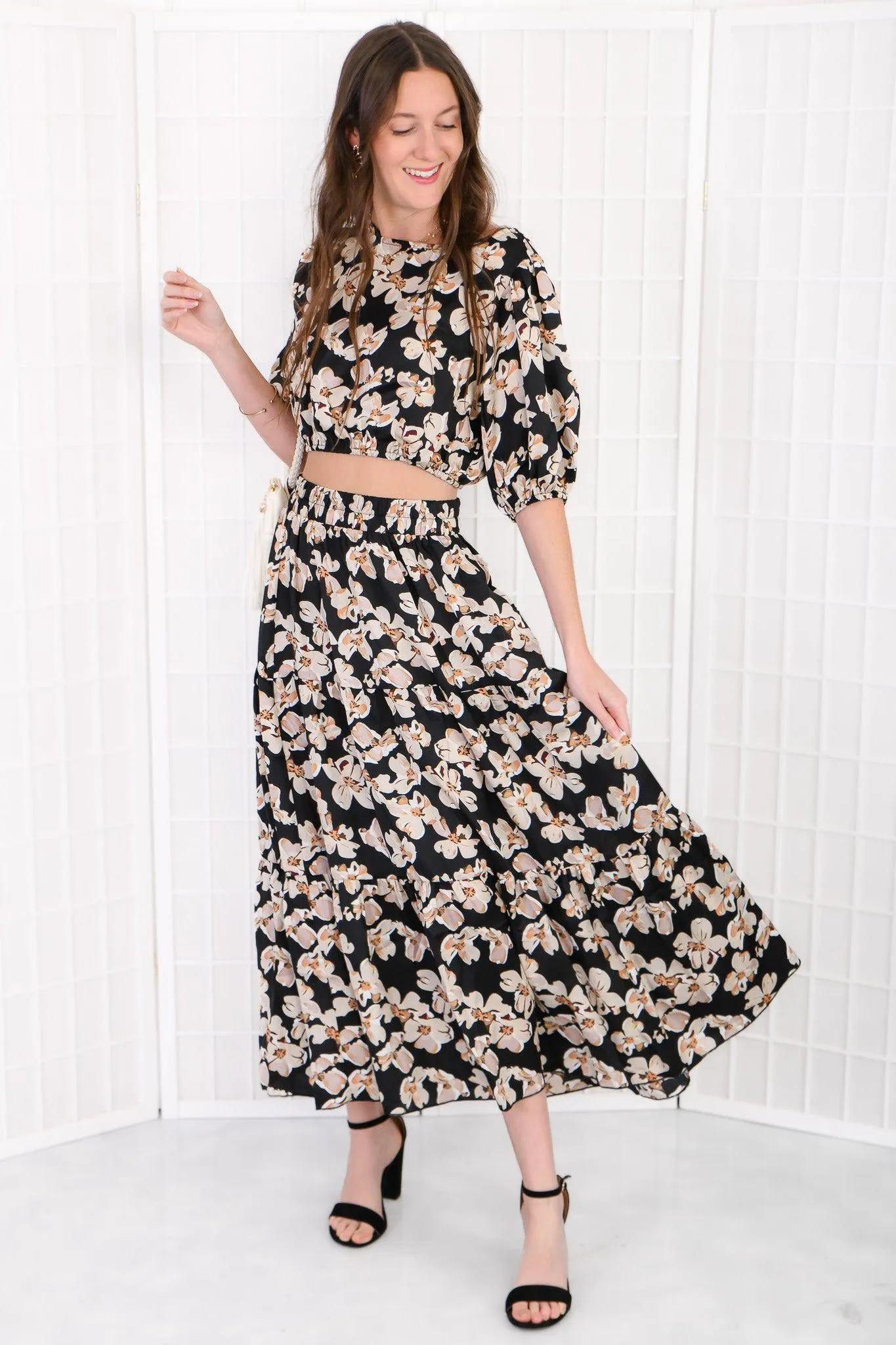 Maven Fall Floral Bubble Top