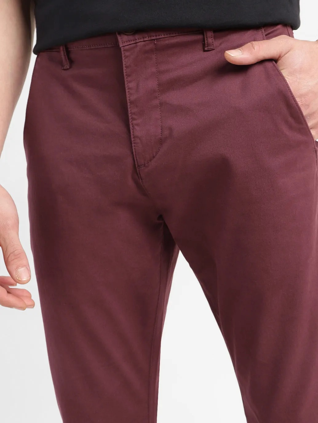 Men's 512 Maroon Slim Tapered Fit Chinos