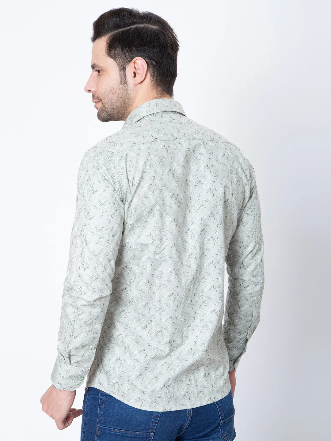 Mens Regular Fit Light Striped Casual Shirt