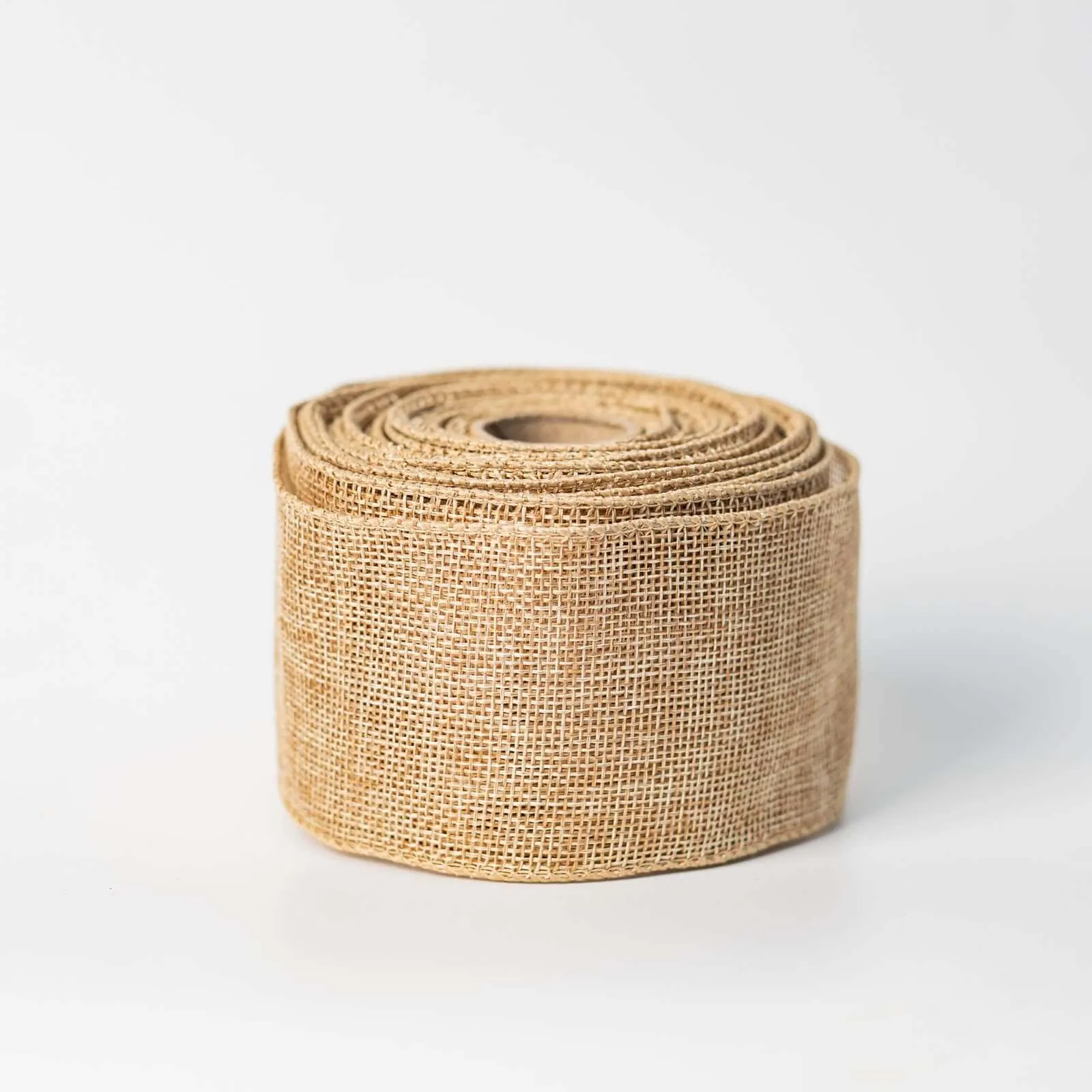 Natural Tone Wired Burlap Ribbon Wholesale 2.5" x 10 Yards