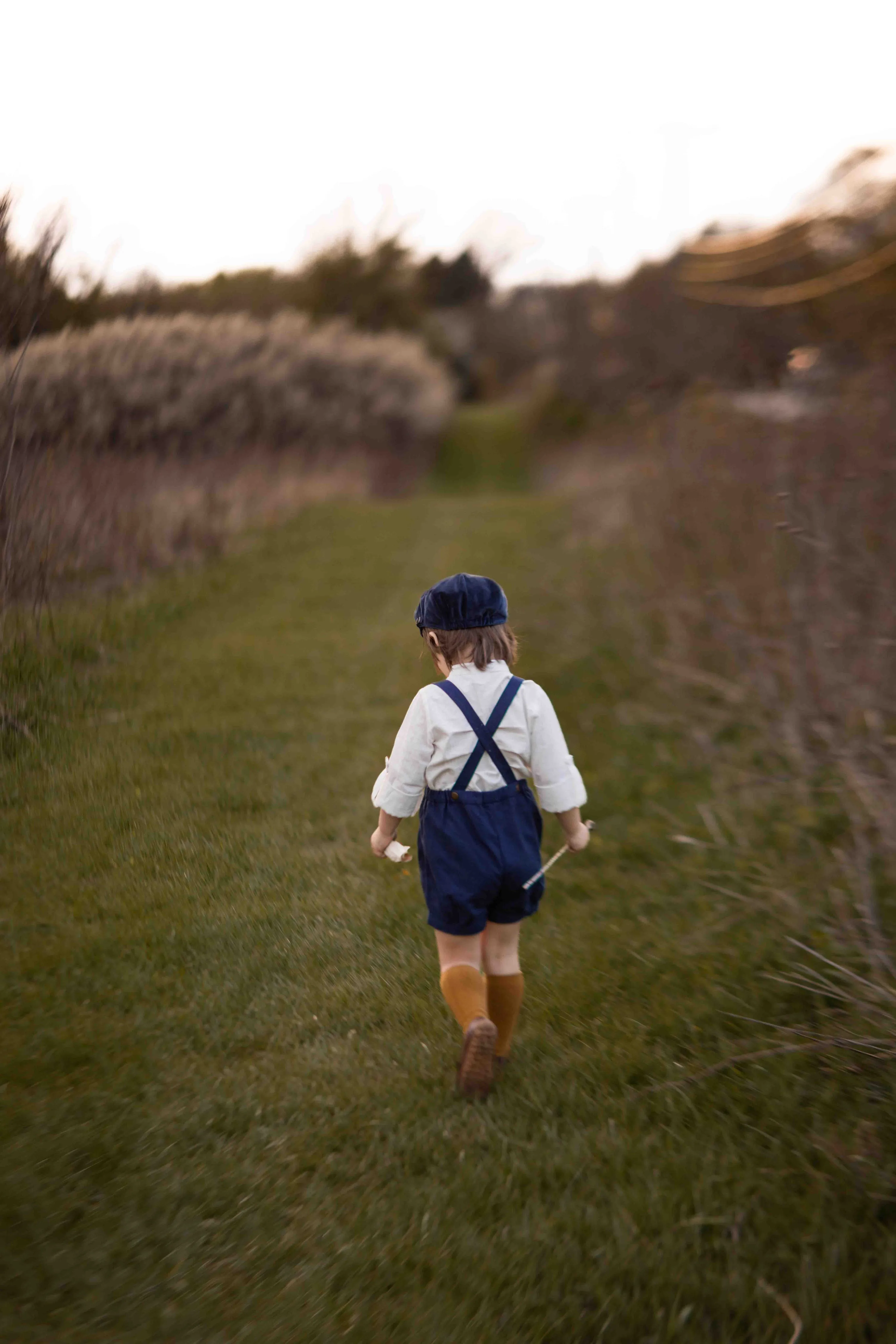 Navy Suspender Shorts