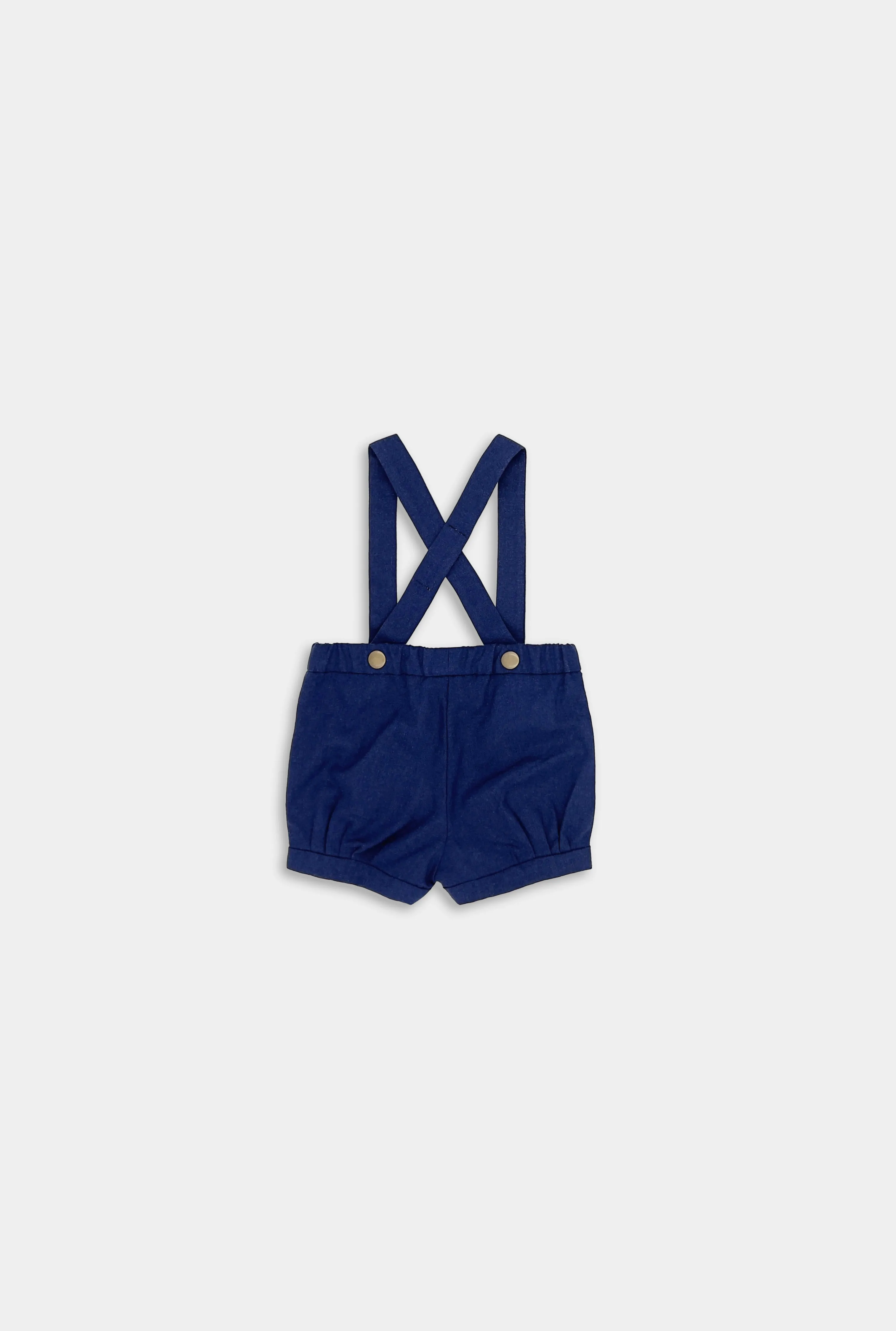 Navy Suspender Shorts