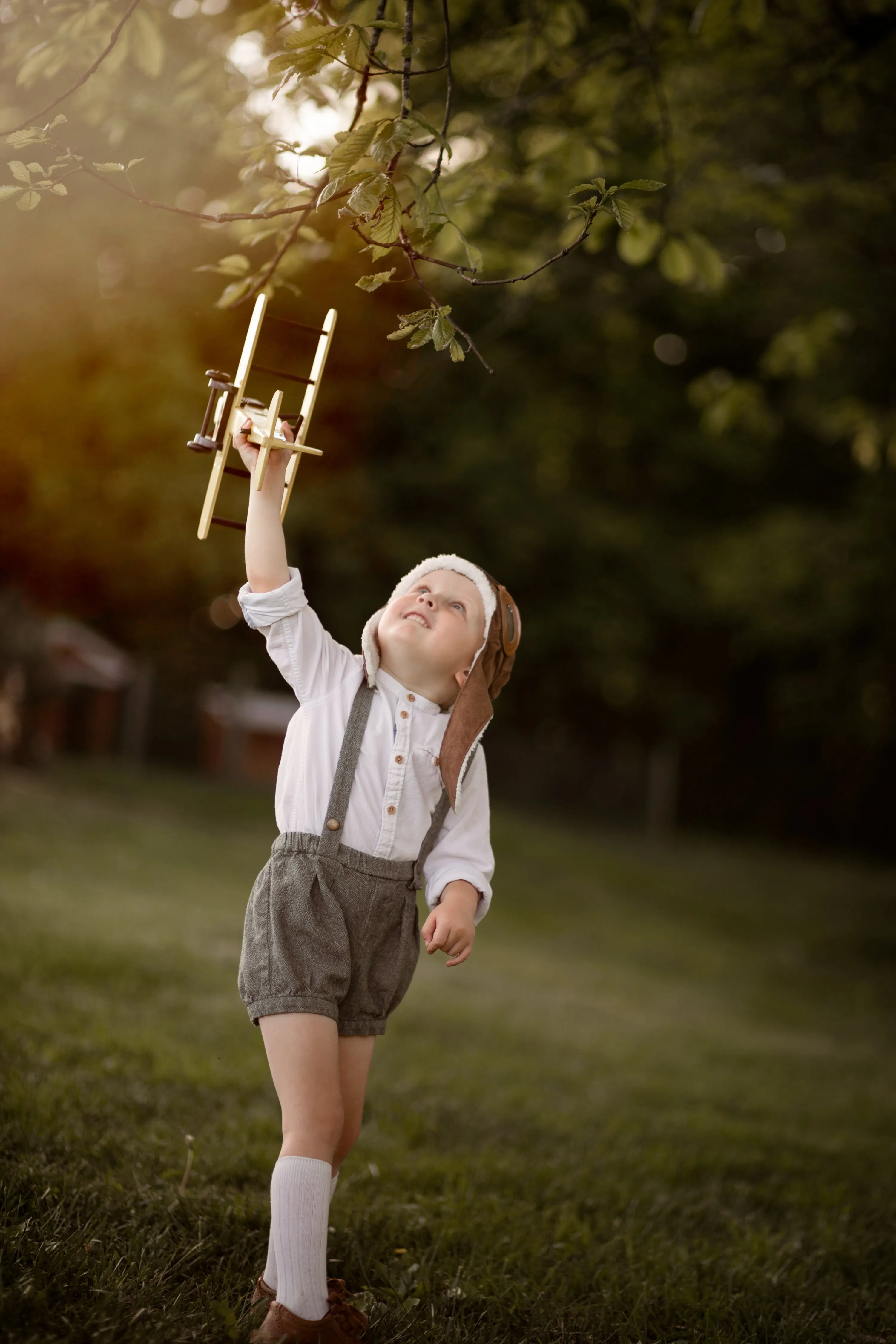 Olive Green Suspender Shorts