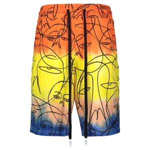 ONE OF A KIND DIP DYE KNIT SHORTS DIP DYE/MULTI