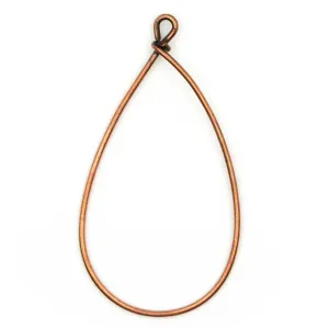 Pear Hoop- Antique Copper