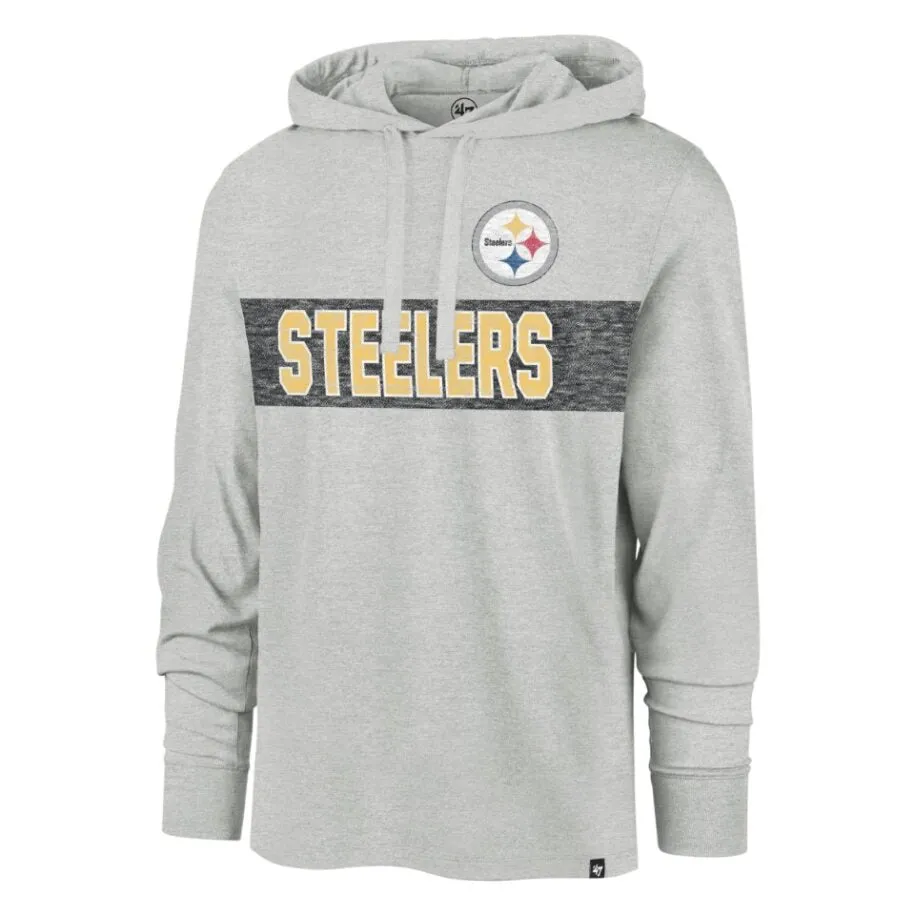PITTSBURGH STEELERS LIGHTWEIGHT HOOD-GREY