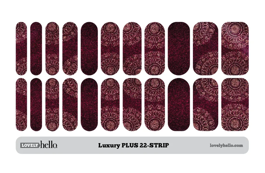 Plum Boho Glitz Nail Wraps